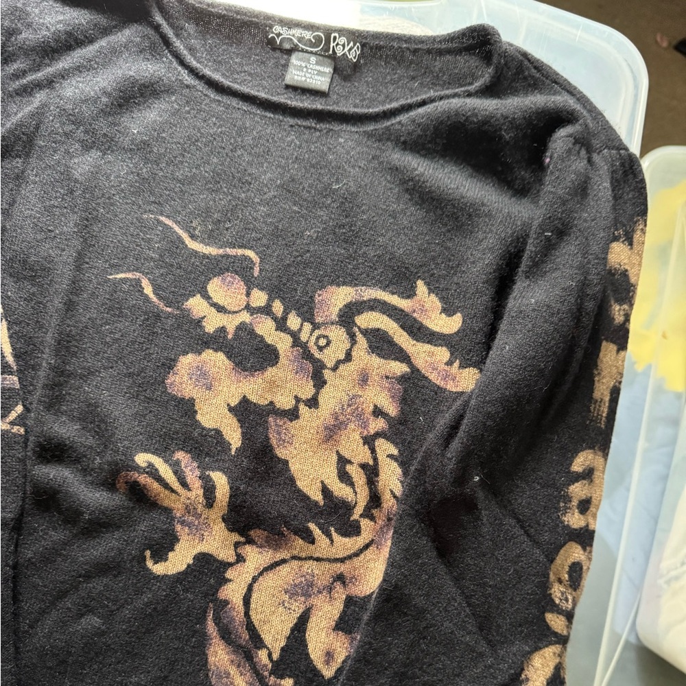 Black and Gold Dragon Sweater